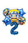 Anime Naruto 1 Yaş Doğum Günü Balon Set Naruto Konsept Doğum Günü Parti Balon Set