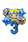 Anime Naruto 1 Yaş Doğum Günü Balon Set Naruto Konsept Doğum Günü Parti Balon Set