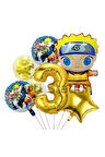 Anime Naruto 9 Yaş Doğum Günü Balon Set Naruto Tema Doğum Günü Parti Balon Set