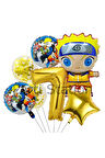 Anime Naruto 9 Yaş Doğum Günü Balon Set Naruto Tema Doğum Günü Parti Balon Set