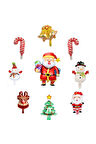 Yılbaşı Noel Temalı 9'lu Mini Boy Folyo Balon Seti