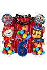 Paw Patrol 6 Yaş Balon Seti Paw Patrol Doğum Günü Set Paw Patrol Marshlall Chase