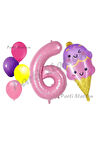 Pastane Dondurma Konsept 9 Yaş Doğum Günü Balon Set İce Cream Tema Doğum Günü Balon