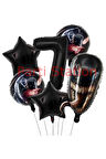 Zehirli Öfke Venom 8 Yaş Doğum Günü Balon Set Venom Tema Doğum Günü Parti Balon Set