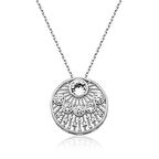 Gümüş Etnik Desenli Kadın Kolye 