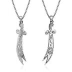 Gümüş Hz. Ali Kılıç Kolye