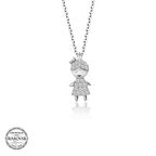 Swarovski Taşlı Gümüş Tektaş Kadın Kolye