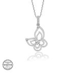 Swarovski Taşlı Gümüş Kedi Kadın Kolye