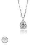 Swarovski Taşlı Gümüş Tektaş Kadın Kolye