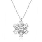 Gümüş Rodyum Kar Tanesi Kadın Kolye