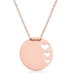 Gümüş Çember Kalp Kadın Kolye