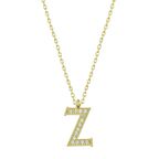 Gümüş Gold Z Harfi Kadın Kolye