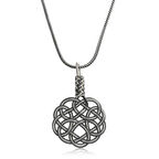 Gümüş Kazaziye Örgü Kadın Kolye