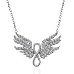 Gümüş Melek Kanadı Sonsuzluk Kadın Kolye