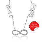 Gümüş Sonsuzluk İki İsimli Kadın Kolye