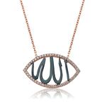 Gümüş Allah Yazılı Kadın Kolye