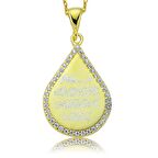 Gümüş Damla Nazar Duası Kadın Kolye