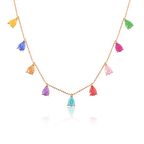 Gümüş Renkli Kadın Şans Kolyesi 