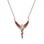 Gümüş Kanatlı Melek Kadın Kolye