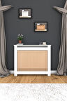 Kapaklı Kalorifer Petek Kapama 100 Cm (İÇ ÖLÇÜSÜ) Hazeran Desenli Mdf Mat Beyaz