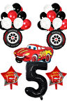 5 Yaş Arabalar Temalı Doğum Günü Parti Kutlama Balon Seti