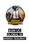 8100 UC PUBG MOBILE UC GLOBAL ID YÜKLEME