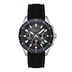 Quantum PWG1127.351 Siyah Silikon Erkek Saat – 45 mm, 10 ATM, Kronometreli