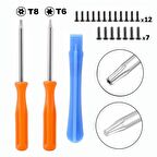 Xbox One X S Slim Elite Kol Tamir Seti T6 T8 Vida Tornavida Takımı Xbox One Yedek Parça