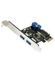Pci Express Usb 3.0 2 Port Sata Güç 19 Pin Çoklayıcı Kart