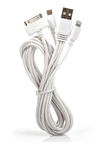 3in1 Çoklu Şarj Kablosu Micro USB 8Pin Lightning 30Pin Apple Uyumlu 1 Metre