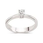 Bilezikhane Tektaş Pırlanta Yüzük 0,25 CT G-VS 2,70 Gram 18 Ayar Altın