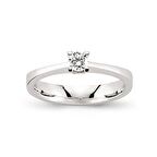 Bilezikhane Tektaş Pırlanta Yüzük 0,30 CT G-SI 4.20 Gram 18 Ayar Altın