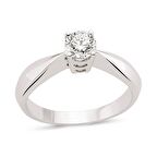 Bilezikhane Tektaş Pırlanta Yüzük 0,30 CT H-VS 4.20 Gram 18 Ayar Altın