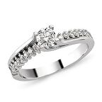 Bilezikhane Tektaş Pırlanta Yüzük 0.52 CT G-VS SI 3.35 Gram 18 Ayar Altın