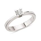 Bilezikhane Tektaş Pırlanta Yüzük 0.20 CT G-VS 4.00 Gram 18 Ayar Altın