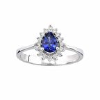 Pırlantalı Safir Yüzük