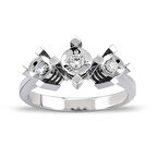 0.14 Ct Üç Taş Pırlanta Yüzük