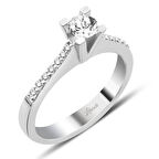 Pırlanta Modern Tektaş Yüzük