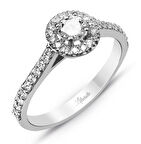 2 Karat Görünümlü Çok Taşlı Pırlanta Tektaş Yüzük