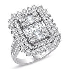 2.04 Ct Baget Pırlanta Modern Tasarım Yüzük