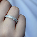 1.68 Ct. Modern Tasarım Tamtur Baget Pırlanta Yüzük