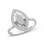 Markiz Model Lazerli Pırlanta Yüzük