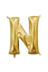 16" Inç 40 Cm Folyo Balon Gold Renk '' N '' Harfi