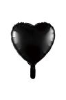 Siyah Kalp Folyo Balon 45 Cm 1 Adet