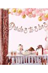 Rose Gold Renkli Bride To Be Kaligrafi Yazılı Yüzüklü Banner