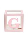 Pembe G Harfli Şeffaf Kutu
