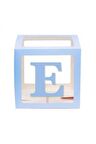 Mavi E Harfli Şeffaf Kutu