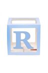 Mavi R Harfli Şeffaf Kutu