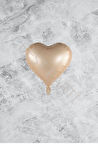 Kum Beji Renk Kalp Folyo Balon 45 cm 1 Adet