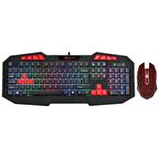 Oyunlar için Tasarlanmış Renkli LED RGB Aydınlatmalı Profesyonel Gaming Mouse ve Klavye Oyuncu Seti
